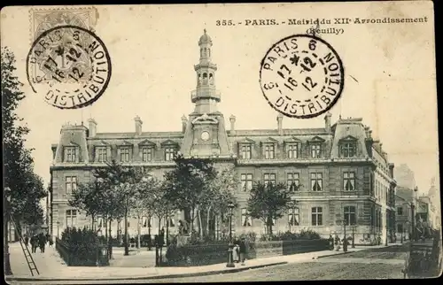 Ak Paris XII Bois de Vincennes, Rathaus