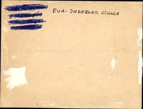 Autogrammkarte Schauspielerin Eva-Ingeborg Scholz, Portrait, Autogramm