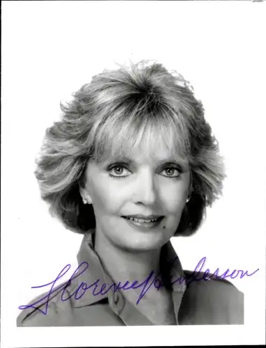 Foto Schauspielerin Florence Henderson, Portrait, Autogramm