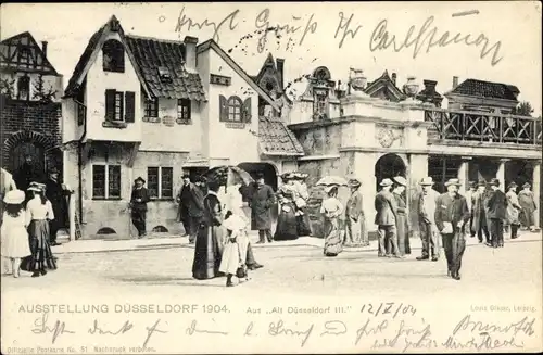 Ak Düsseldorf am Rhein, Ausstellung 1904, Alt-Düsseldorf