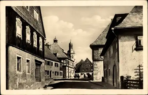 Ak Geising Altenberg im Erzgebirge, Dorfpartie