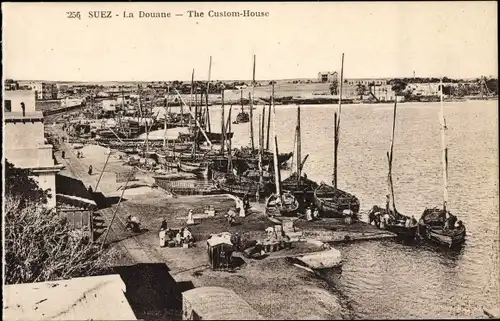 Ak Suez Ägypten, Zoll