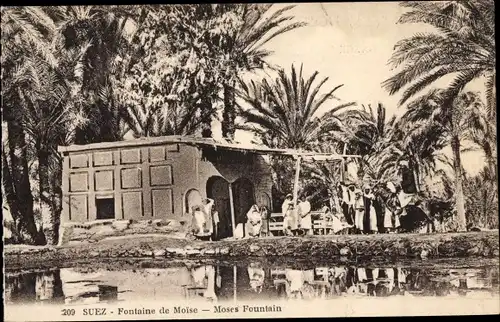 Ak Suez Ägypten, Mosesbrunnen