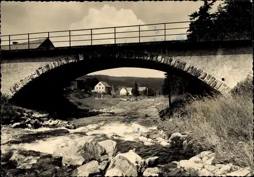 Ak Müglitz Altenberg im Erzgebirge, Brücke