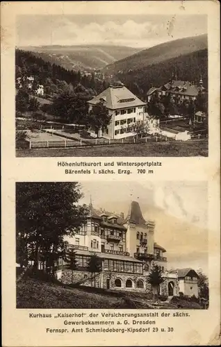 Ak Bärenfels Altenberg Sächs. Erzgebirge, Kurhaus Kaiserhof