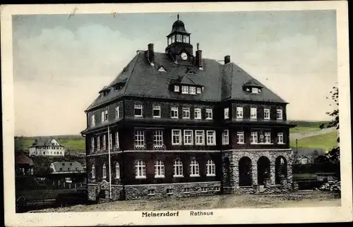 Ak Meinersdorf Burkhardtsdorf im Erzgebirge, Rathaus