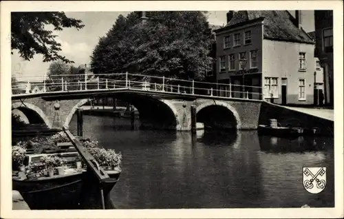 Ak Leiden Südholland Niederlande, Lourisbrug over Heerengracht