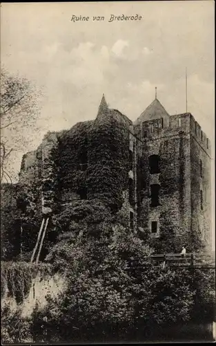 Ak Santpoort Nordholland Niederlande, Schloss Brederode, Ruine