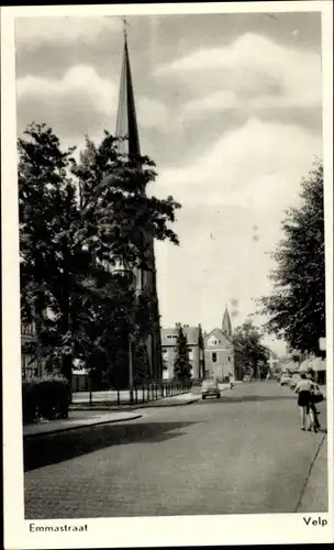 Ak Velp Gelderland Niederlande, Emmastraße, Kirche