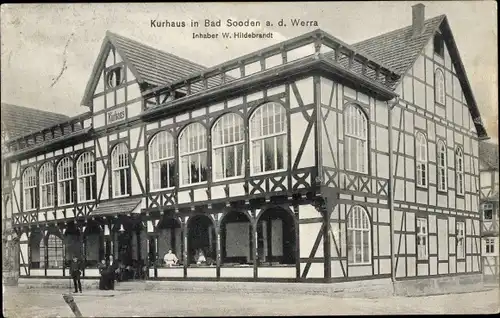 Ak Bad Sooden Allendorf an der Werra Hessen, Kurhaus, Fachwerkhaus