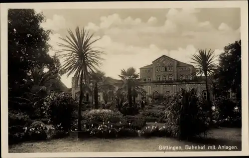 Ak Göttingen in Niedersachsen, Bahnhof, Anlagen