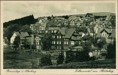 Ak Braunlage im Oberharz, Villenviertel, Hütteberg