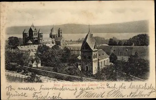 Ak Glees in der Eifel, Abtei Maria Laach, Laacher See