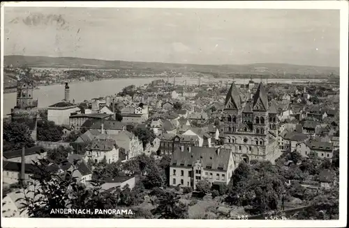 Ak Andernach am Rhein, Panorama