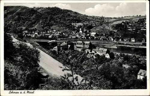 Ak Lehmen an der Mosel, Panorama