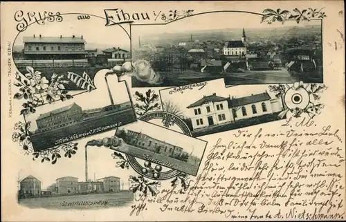 Ak Eibau Kottmar in der Oberlausitz, Totalansicht, Schützenhaus, Fabrik