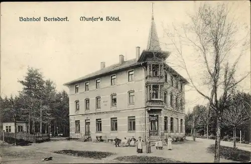 Ak Bertsdorf in der Oberlausitz, Munser's Hotel