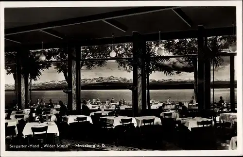 Ak Meersburg im Bodenseekreis Baden Württemberg, Seegartenhotel Wilder Mann, Terrasse