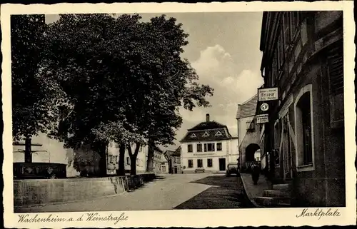 Ak Wachenheim an der Weinstraße Pfalz, Marktplatz, Friseur