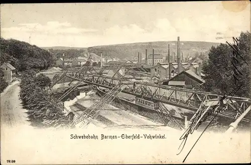 Ak Wuppertal, Schwebebahn Barmen Elberfeld Vohwinkel