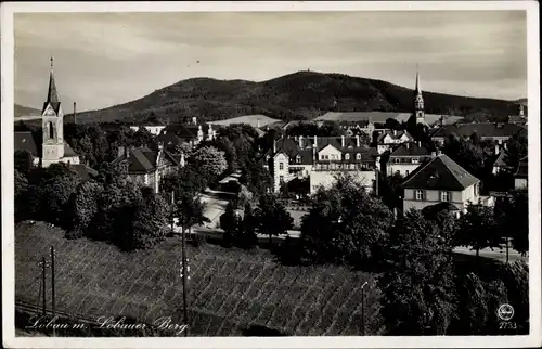 Ak Löbau in Sachsen, Ort mit Löbauer Berg