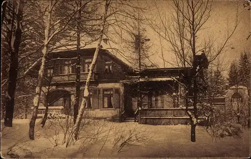 Ak Kipsdorf Altenberg im Erzgebirge, Erholungsheim Waldhof, Winteransicht