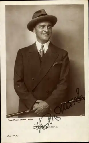 Ak Schauspieler Harry Liedtke, Portrait, Autogramm
