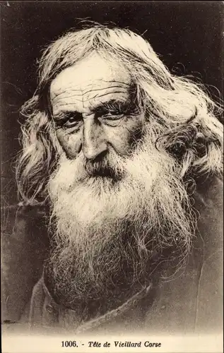 Ak Corse Frankreich, Alter Mann, Französische Tracht