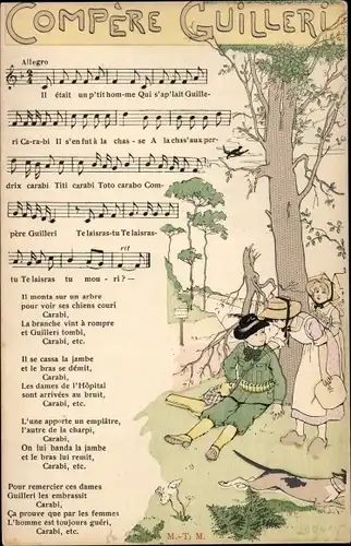 Künstler Lied Litho Leguey, Luc, Compère Guilleri, Junge