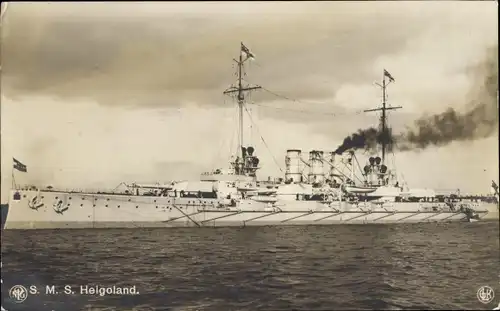 Ak Deutsches Kriegsschiff, SMS Helgoland, Kaiserliche Marine, NPG, GLK