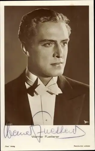 Ak Schauspieler Werner Fuetterer, Portrait, Autogramm