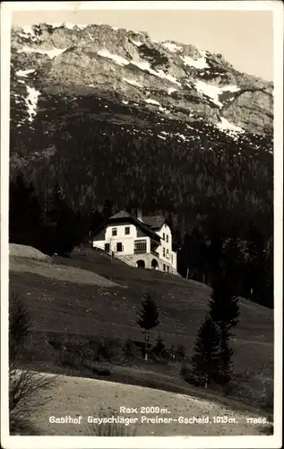 Ak Rax Niederösterreich, Preiner Gscheid, Gasthof Geyschläger