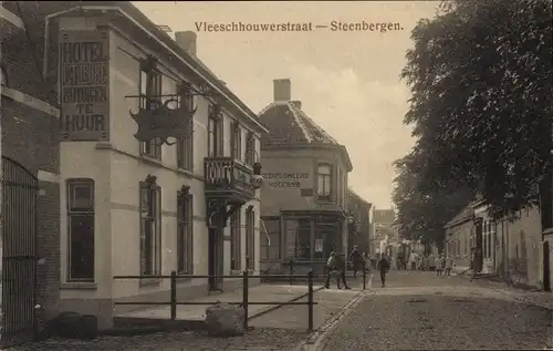 Ak Steenbergen Nordbrabant Niederlande, Vleeschhouwerstraat