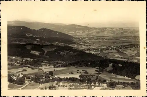 Ak Podgórzyn Giersdorf Riesengebirge Schlesien, Blick von Kräbersteine