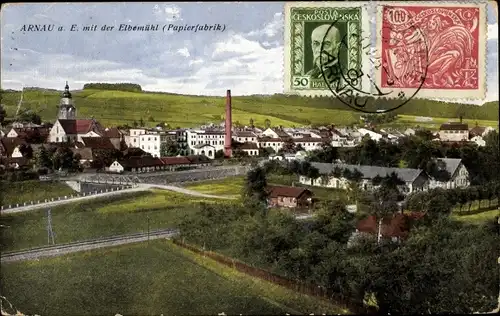 Ak Hostinné Arnau Region Königgrätz, Elbemühl, Papierfabrik