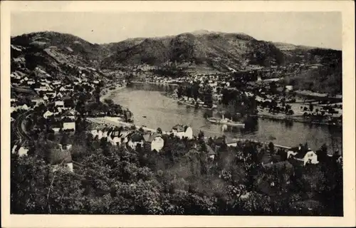 Ak Dolní Zálezly Salesel Elbe Region Aussig, Panorama