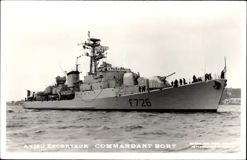 Ak Französisches Kriegsschiff, Commandant Bory, F 726, Aviso Escorteur