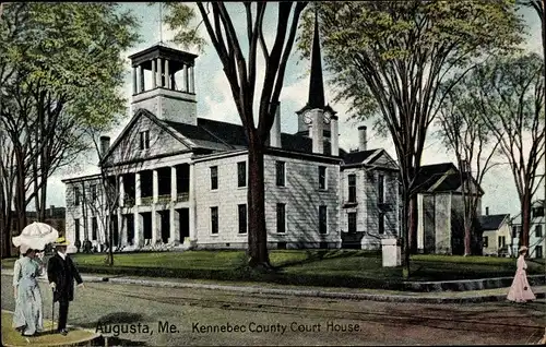 Ak Augusta Maine USA, Gerichtsgebäude des Kennebec County