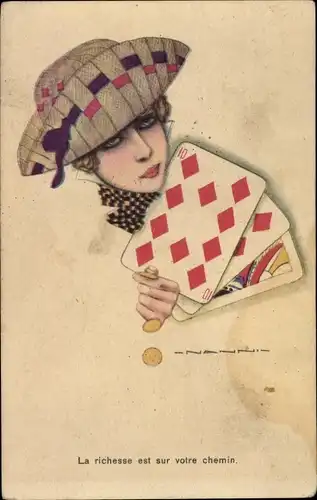 Künstler Ak Nanni, La richesse est sur votre chemin, Spielkarten