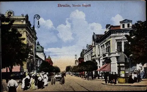 Ak Brăila Rumänien, Strada Regala