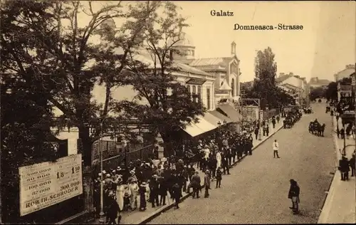 Ak Galați Galatz Rumänien, Domneasca Straße