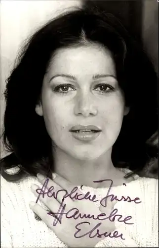 Ak Schauspielerin Hannelore Elsner, Portrait, Autogramm