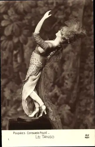 Ak Poupees Consuelo Fould, le Tango, Puppe