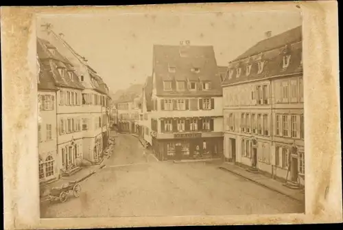 Foto Wissembourg Weißenburg Elsass Bas Rhin, Straßenpartie