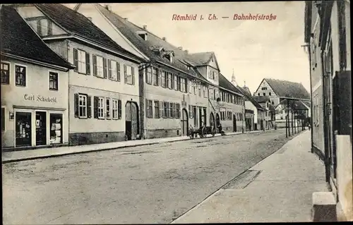Ak Römhild in Thüringen, Bahnhofstraße