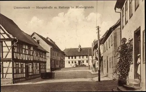 Ak Ummerstadt in Thüringen, Hauptstraße, Rathaus