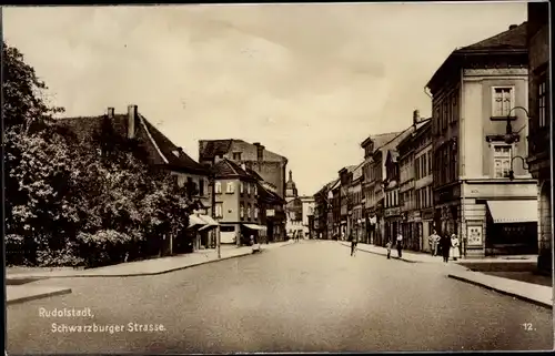 Ak Rudolstadt in Thüringen, Schwarzburger Straße