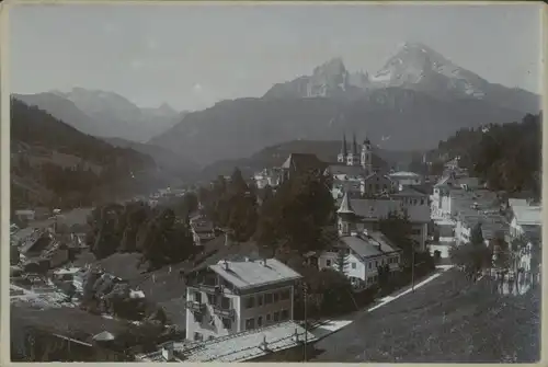 Kabinett Foto Berchtesgaden in Oberbayern, Locksteinstraße, Panorama