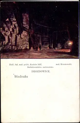 Künstler Ak Kruszewski, Wieliczka Groß Salze Polen, Drozdowice