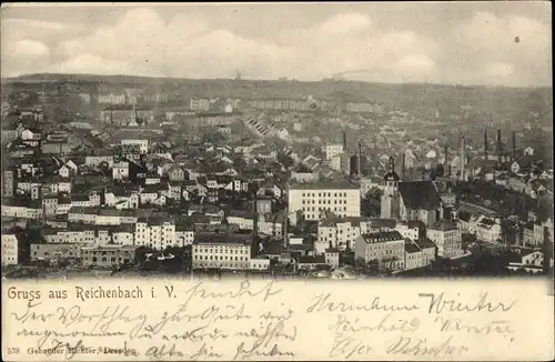 Ak Reichenbach im Vogtland, Ortsansicht